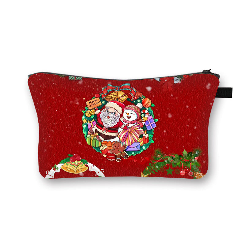Wholesale Christmas Makeup Bags with Large Capacity Polyester Storage Bags